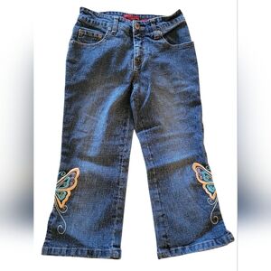 BUTTERFLY EMBROIDERED STRETCH JEANS
